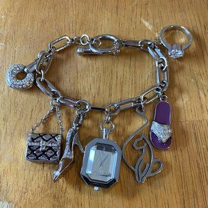 New Baby Phat Silver Charm Bracelet Watch